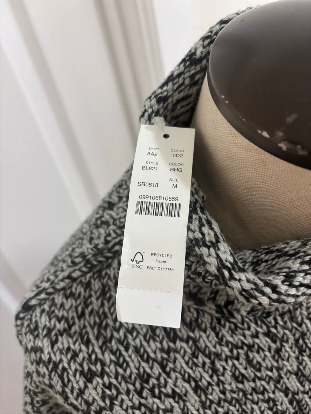 J Crew - Heritage marled cotton rollneck sweater - men’s Medium - NWT